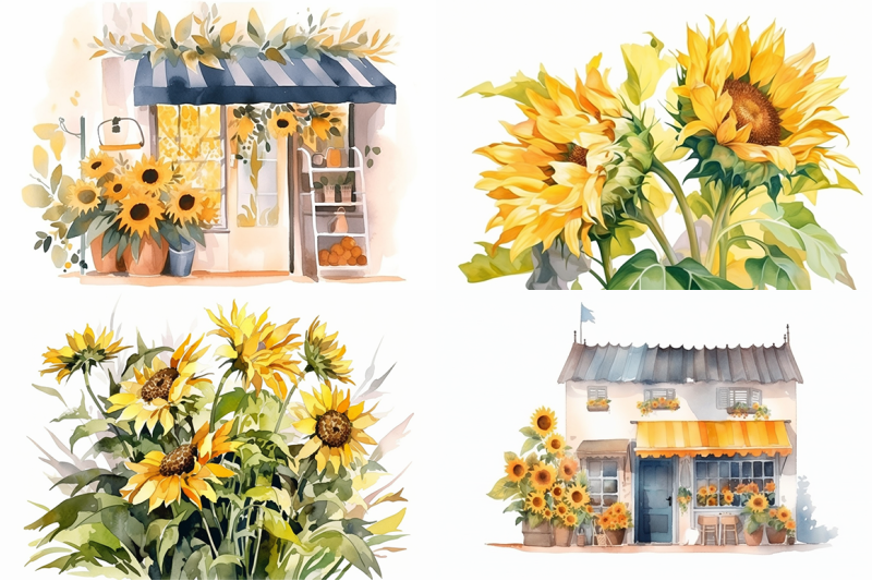 sunflower-delights-watercolor-collection