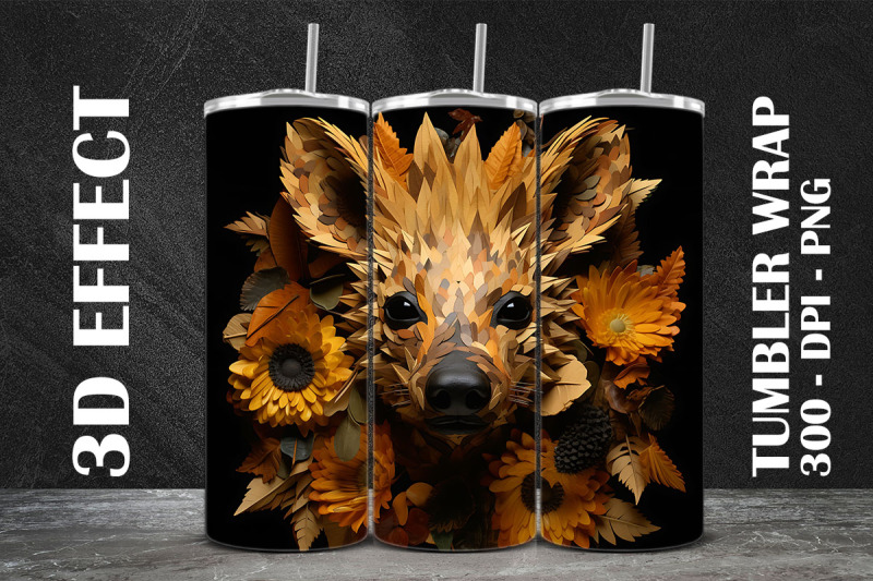 3d-spotted-hyena-tumbler-wrap-3