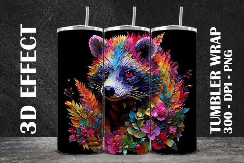 3d-raccoon-dog-tumbler-wrap-2