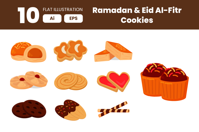 collection-of-ramadan-and-eid-al-fitr-cookies-in-flat-illustration