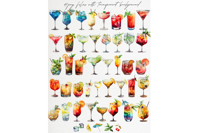 watercolor-cocktails-clipart-png-files