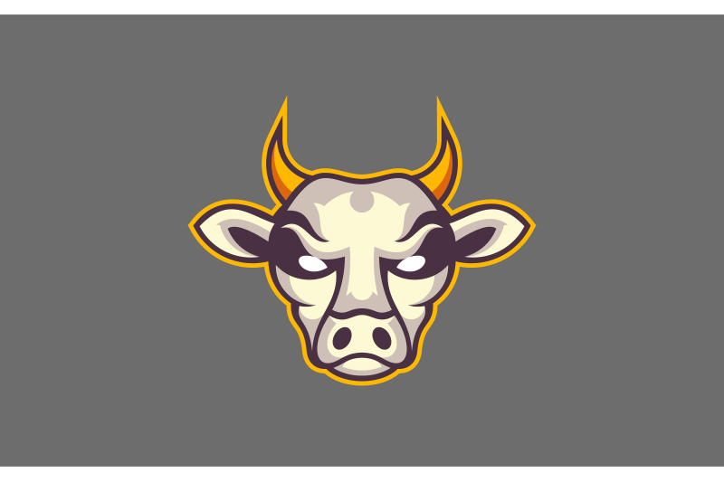 cow-head-mascot-logo-design-vector-template