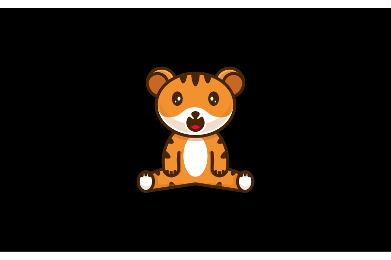 cute-baby-tiger-design-logo-vector-template