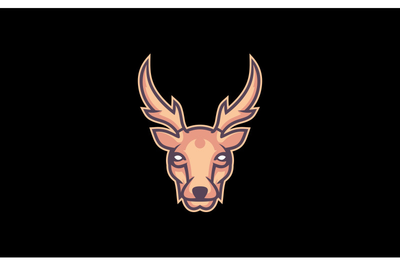 deer-head-mascot-logo-design-vector-template