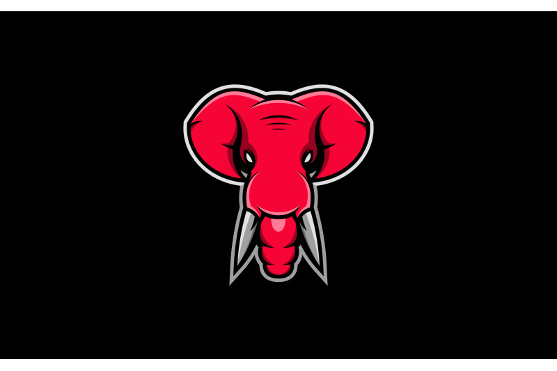 wild-elephant-head-mascot-logo-design-vector-template