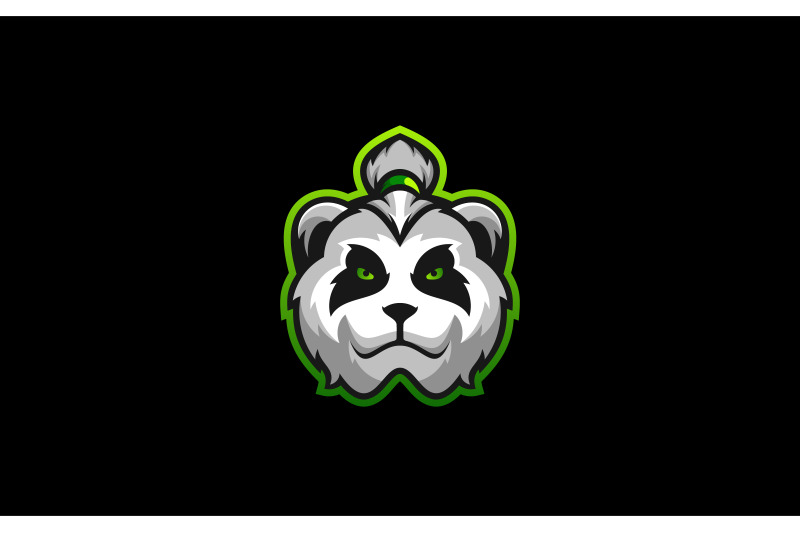 evil-panda-head-mascot-logo-design-vector-template