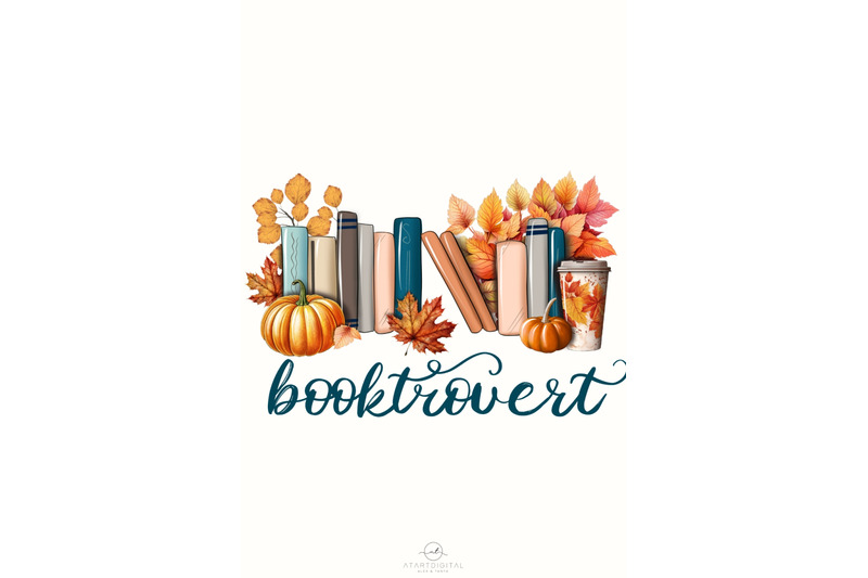 fall-fublimation-booktrovert-autumn-png-instant-download-book-reading