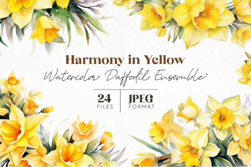 harmony-in-yellow-watercolor-daffodil-ensemble