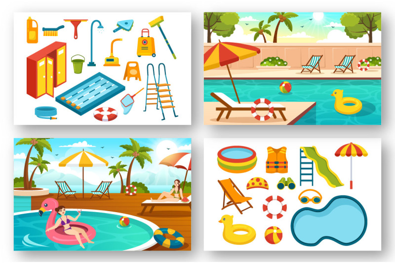 20-swimming-pool-vector-illustration