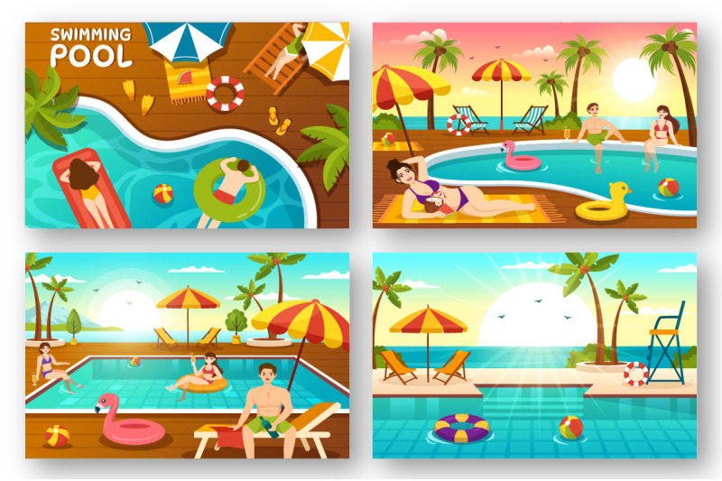 20-swimming-pool-vector-illustration