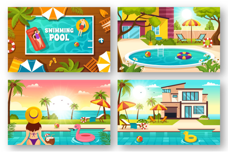 20-swimming-pool-vector-illustration