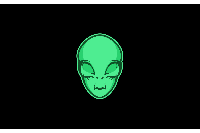 green-alien-head-or-face-mascot-logo-design-vector-template