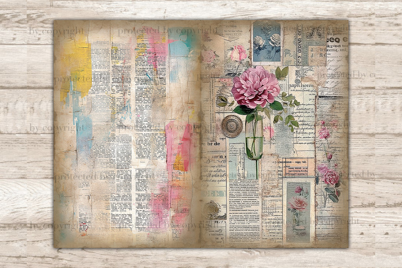 newspaper-journal-card-vintage-ephemera