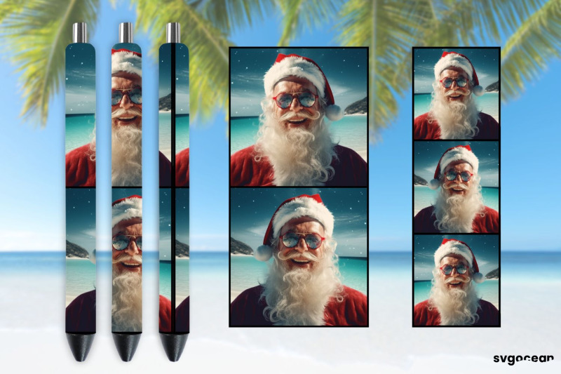 christmas-in-july-pen-wraps-santa-on-the-beach-sublimation