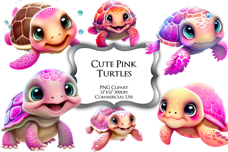 cute-pink-turtles-png-clipart-graphics
