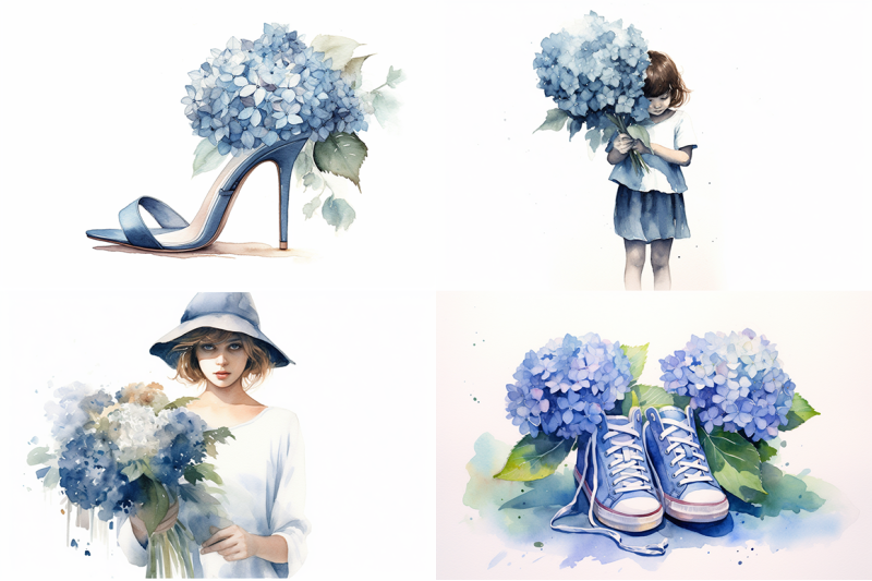 hydrangea-hues-watercolor-floral-collection