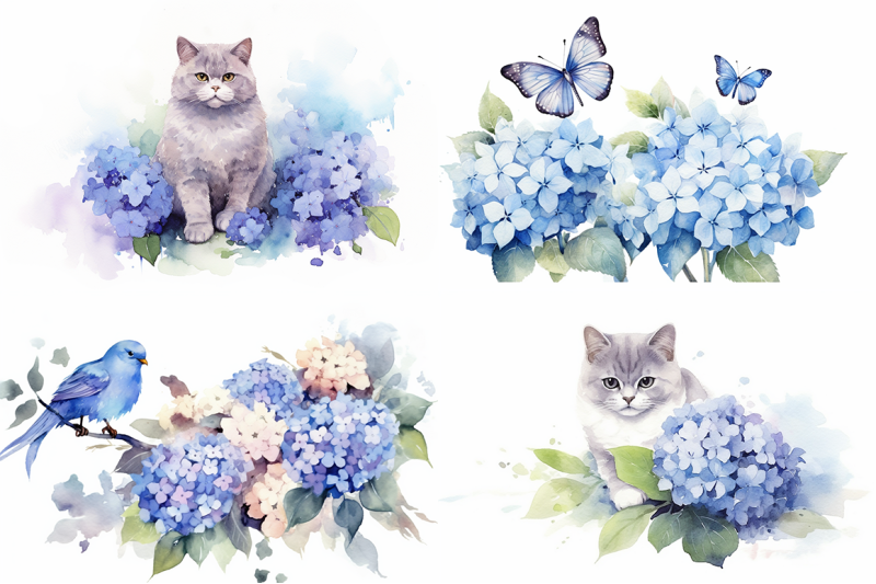 hydrangea-hues-watercolor-floral-collection