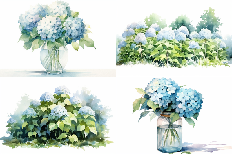 hydrangea-hues-watercolor-floral-collection