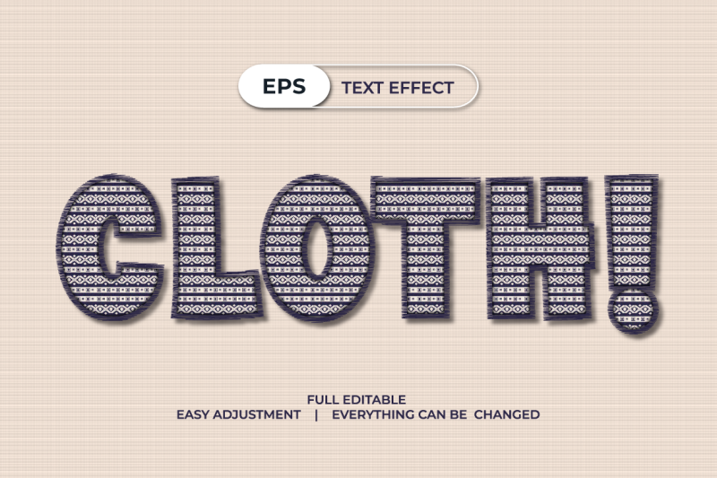 yarn-style-vector-text-effect-editable