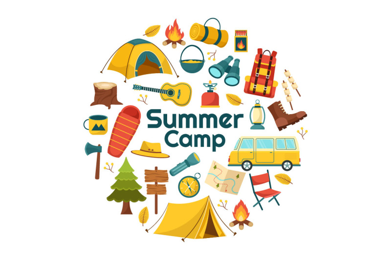 15-summer-camp-vector-illustration