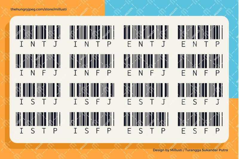 16-personalities-barcode-design-svg-psychology-test-mbti-infj-intj