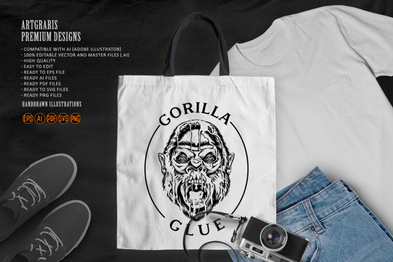 angry-gorilla-glue-roaring-hybrid-cannabis-strain-logo-illustrations-s