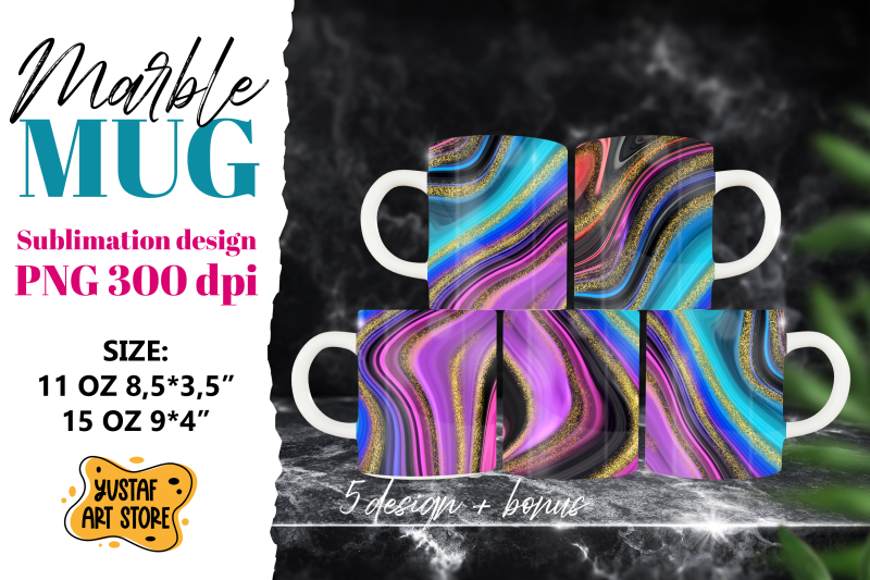 neon-marble-sublimation-mug-wrap-bundle-fluid-art-png-design