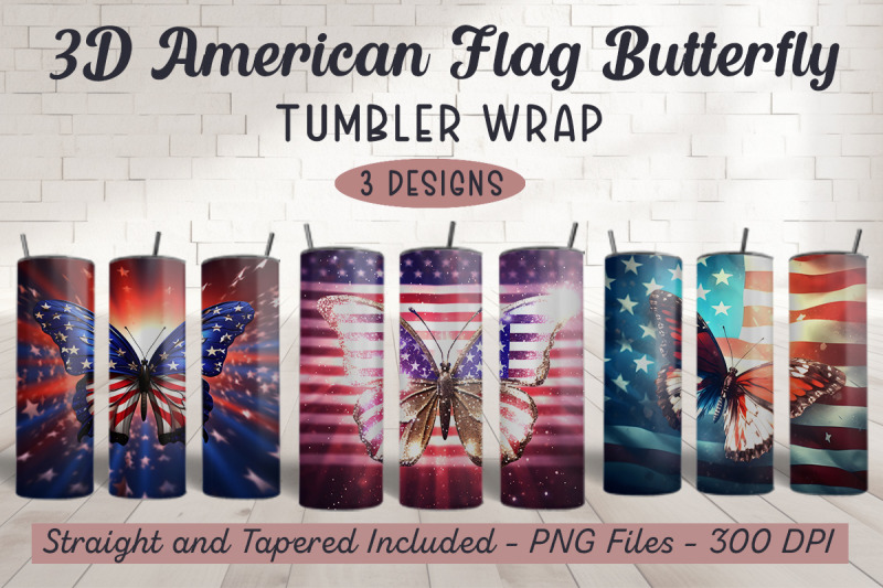 3d-american-flag-butterfly-tumbler-wrap