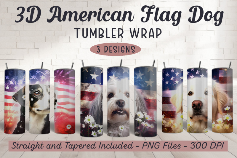3d-american-flag-dog-tumbler-wrap