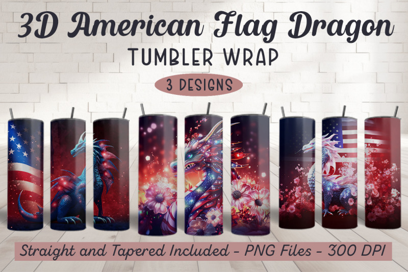 3d-american-flag-dragon-tumbler-wrap