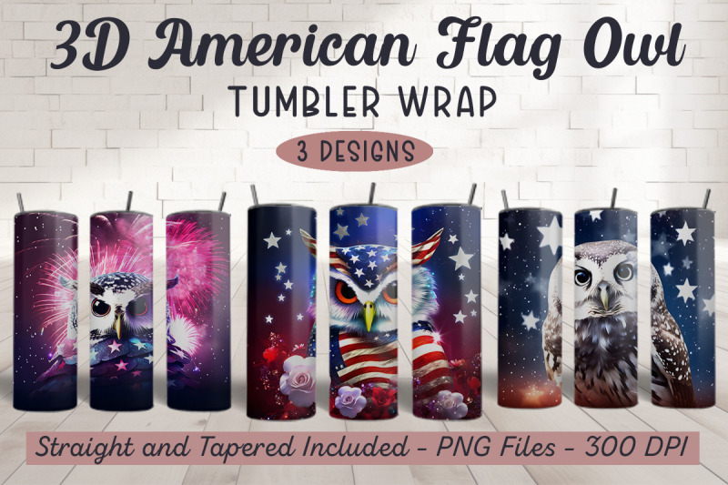 3d-american-flag-owl-tumbler-wrap