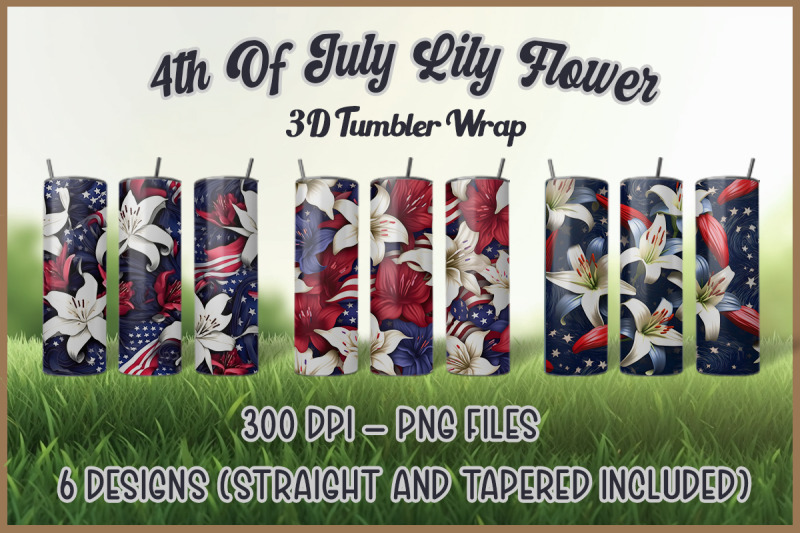 4th-of-july-lily-flower-tumbler-wrap