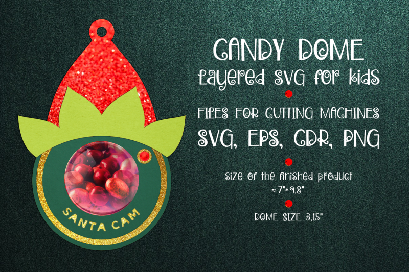santa-cam-elf-christmas-candy-dome-template