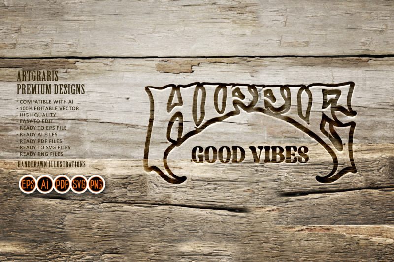 hippie-good-vibes-lettering-word-logo-illustrations-outline