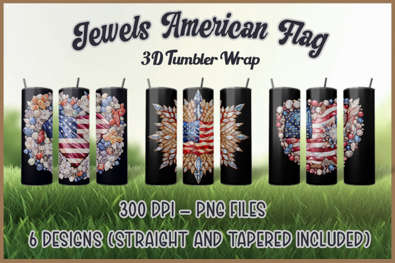 jewels-american-flag-3d-tumbler-wrap