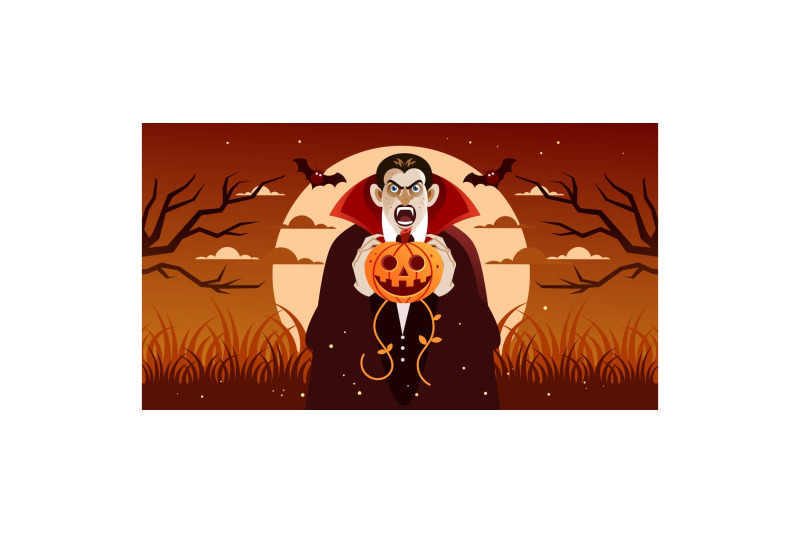 scary-dracula-hold-halloween-pumpkin