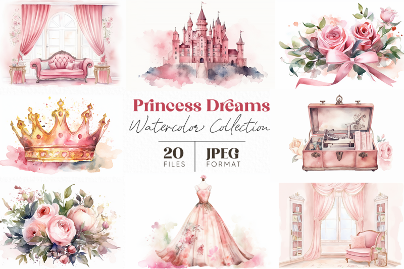 princess-dreams-watercolor-collection