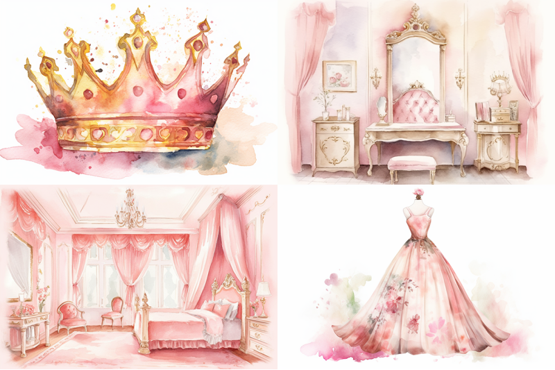 princess-dreams-watercolor-collection