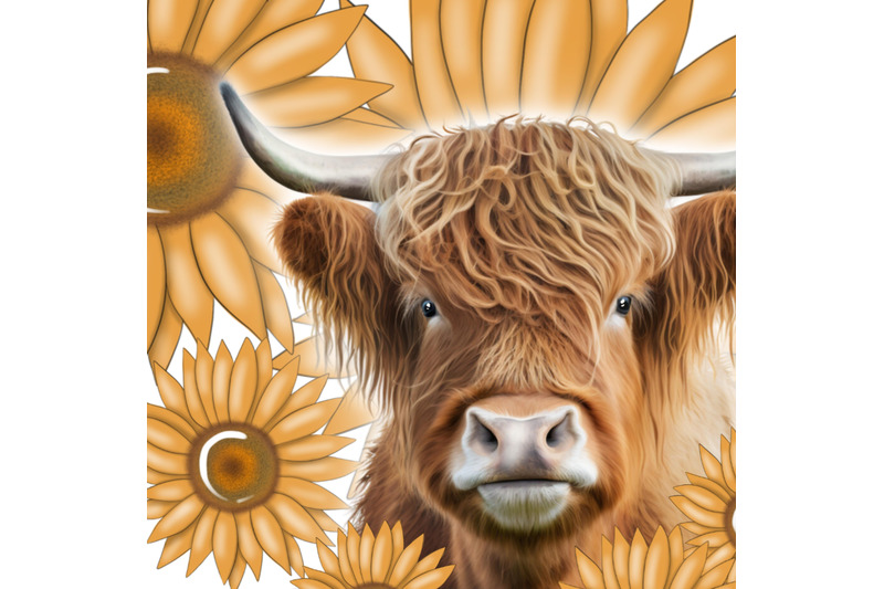 highland-cow-png-40oz-quencher-sunflowers-tumbler-sublimation-design