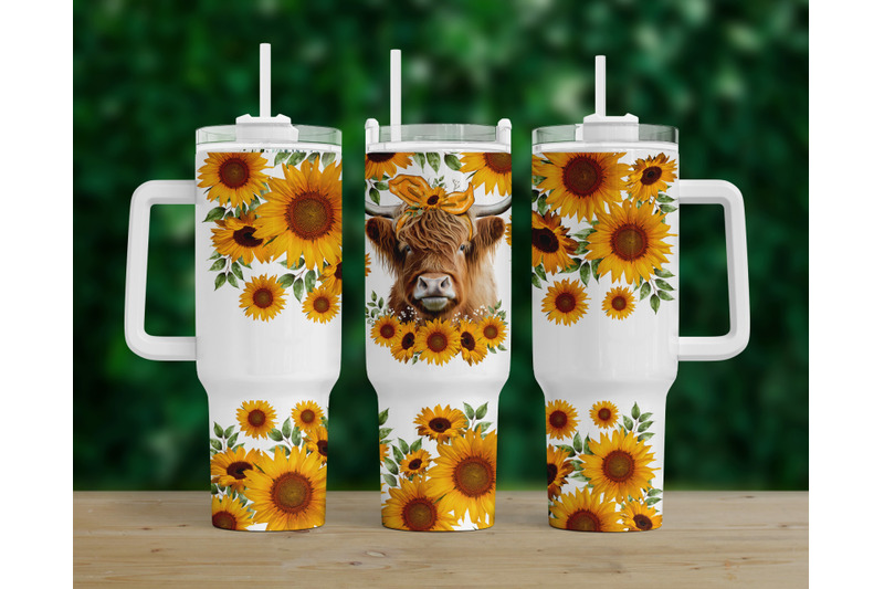 highland-cow-png-40oz-quencher-sunflowers-tumbler-sublimation-design