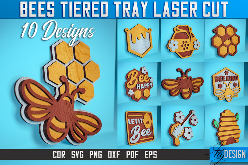 bees-tiered-tray-laser-cut-svg-tiered-tray-laser-cut-svg-design-cn