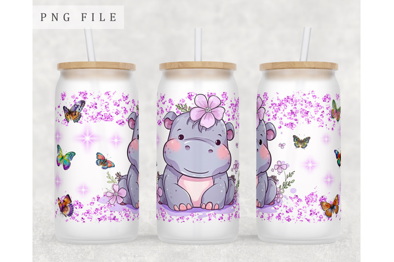 baby-hippo-libbey-glass-can-wrap-16oz-glass-can-sublimation-design