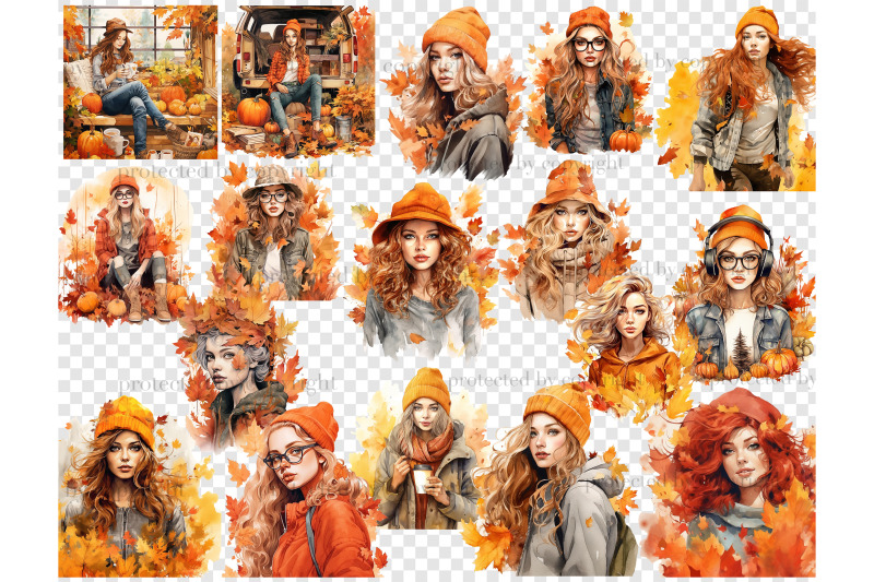 watercolor-autumn-girl-clipart-fashion-illustration-bundle