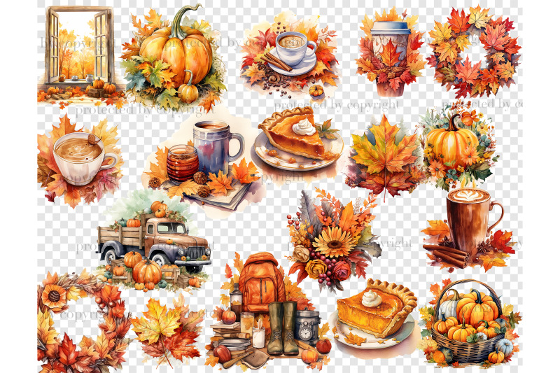 watercolor-autumn-clipart-png-cozy-fall-illustration-set