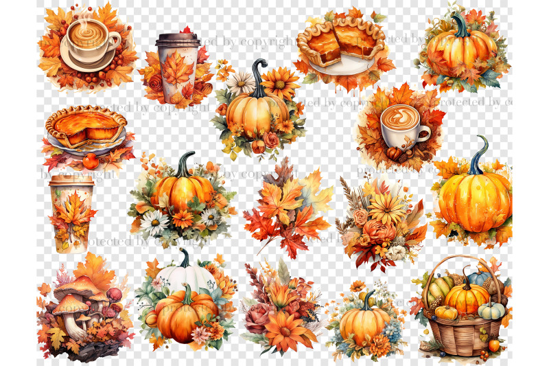 watercolor-autumn-clipart-png-cozy-fall-illustration-set