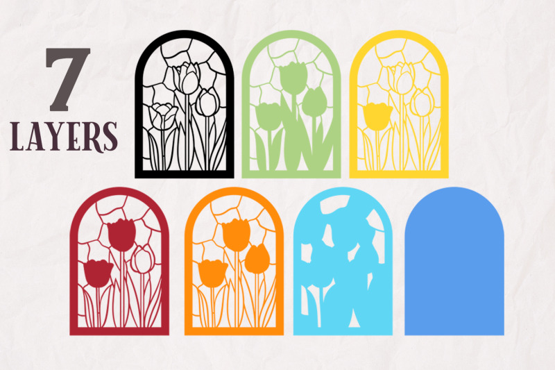 tulips-papercut-stained-glass