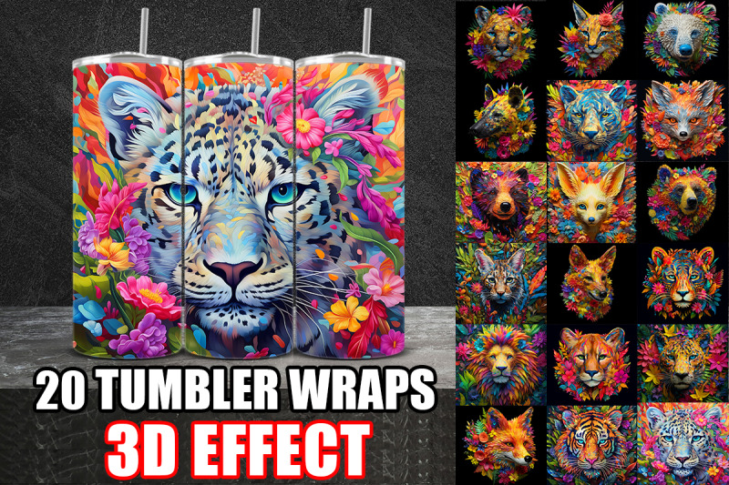 3d-sublimation-animals-tumbler-wrap