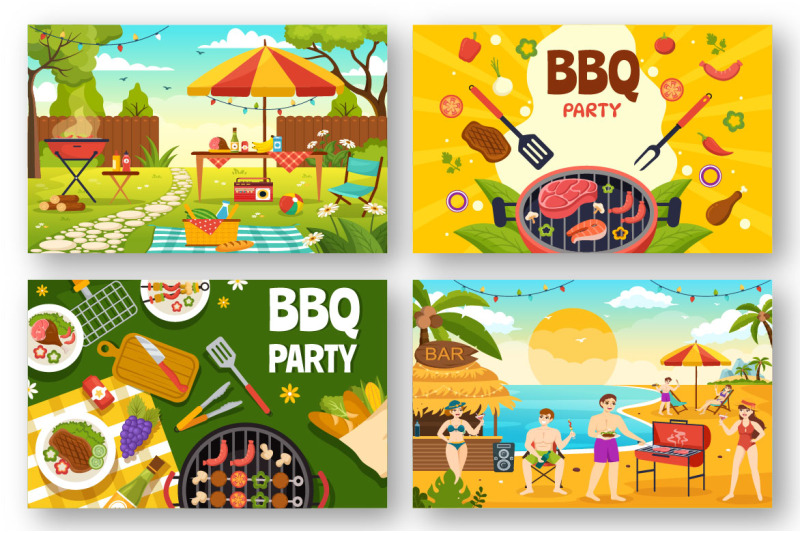 19-barbecue-and-grill-set-vector-illustration