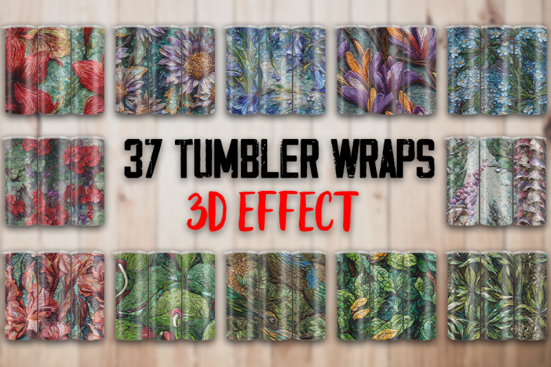 3d-effect-flowers-tumbler-wraps