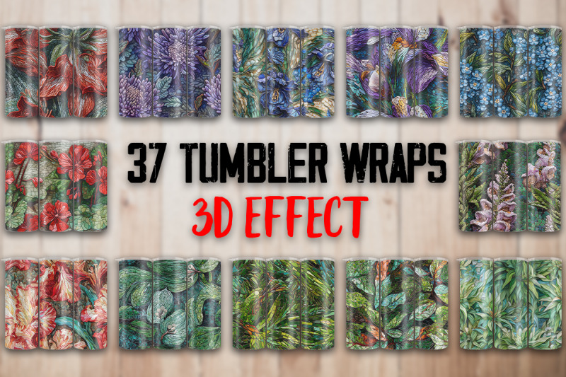 3d-effect-flowers-tumbler-wraps